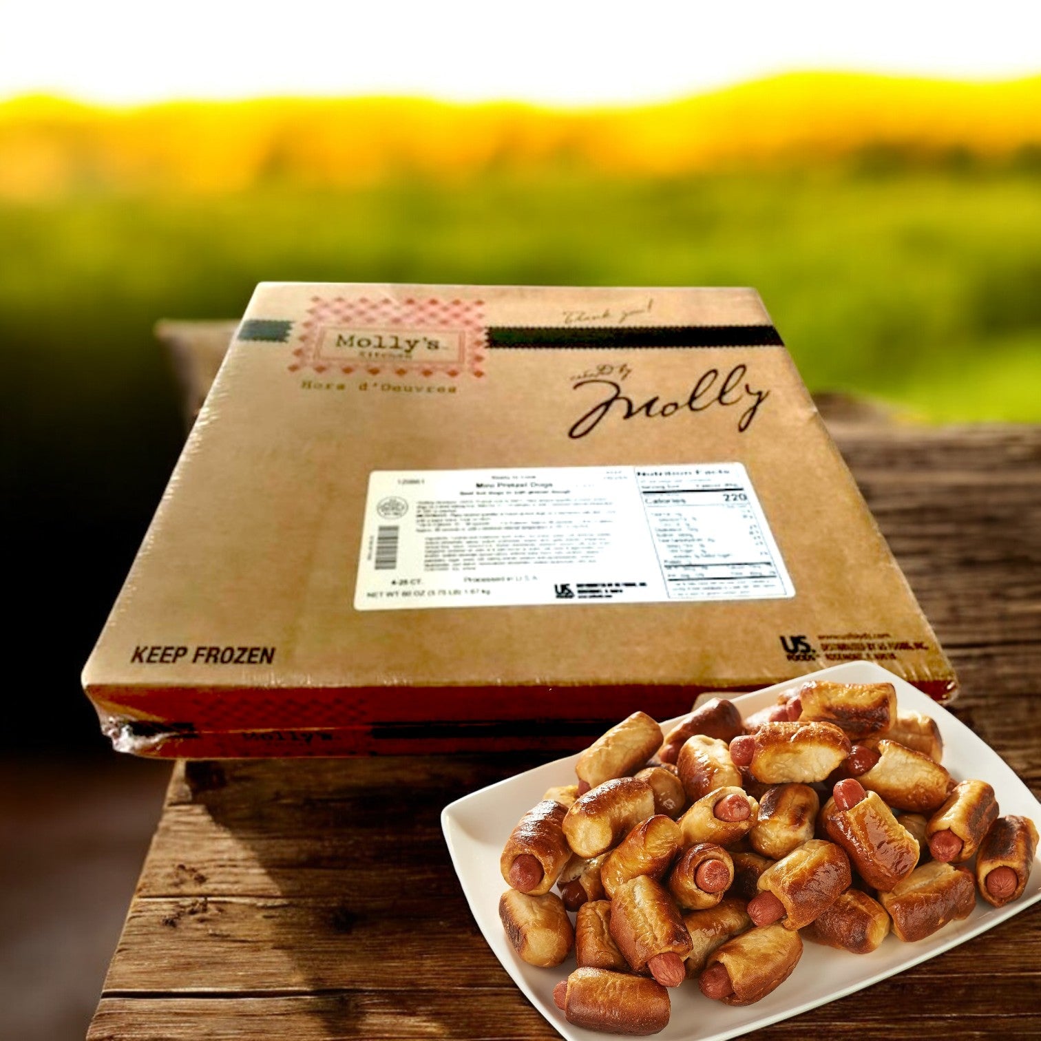Pretzel Dogs – Molly's Kitchen -100 Count (Parbaked, 0.6 oz Each)