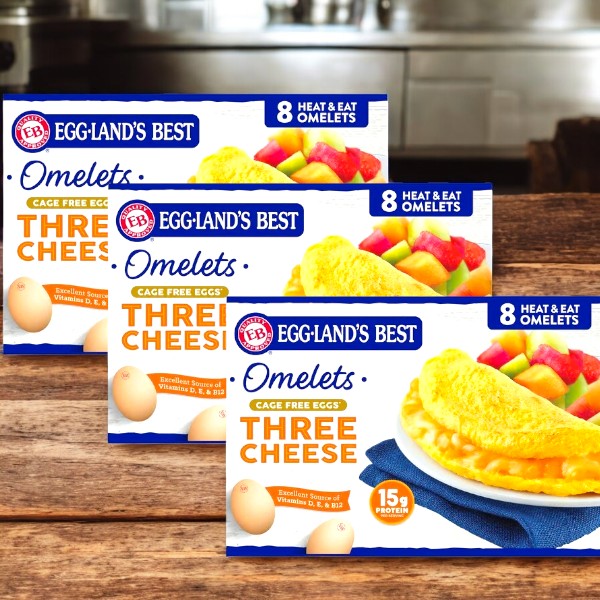 Eggland's Best Three Cheese Omelets, 8-count- 3 Packs