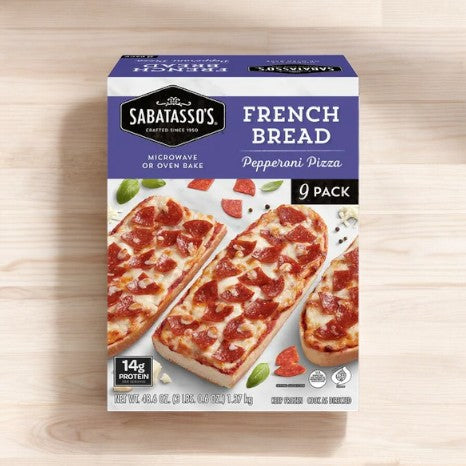Sabatasso's French Bread, Pepperoni Pizza, 48.6 oz. - 3 Packs