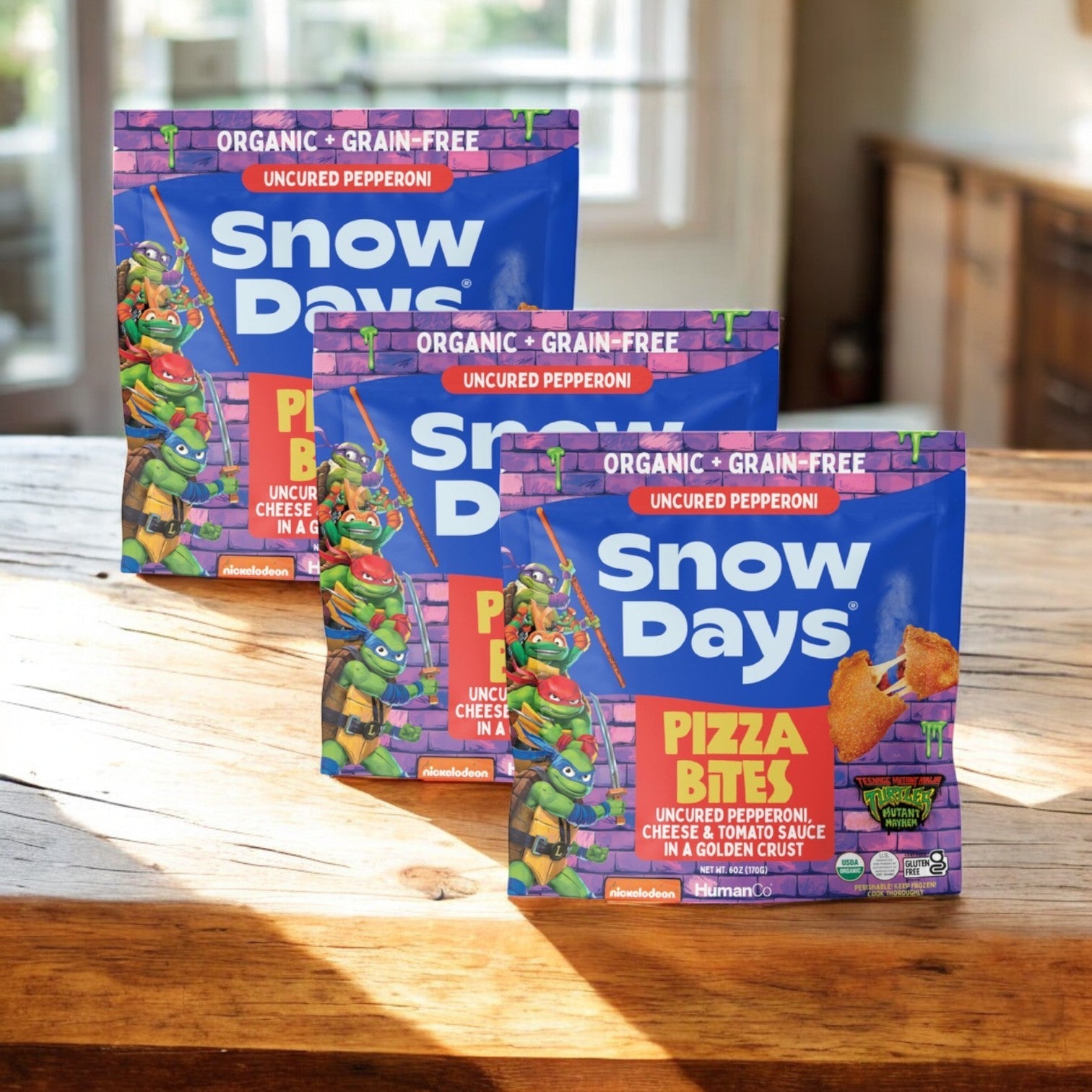 Snow Days Uncured Pepperoni Pizza Bites, Gluten Free, Grain Free, 6 oz. - 3 Bags Total