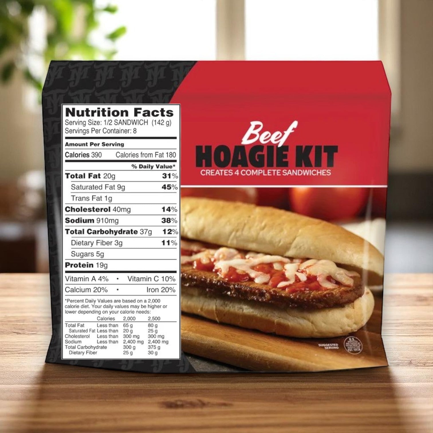 J.T.M. Beef Hoagie Kit – 2 lbs, Makes 4 Complete Sandwiches