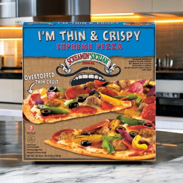 Screamin' Sicilian Pizza, Supreme, I'm Thin & Crispy- 1 Count