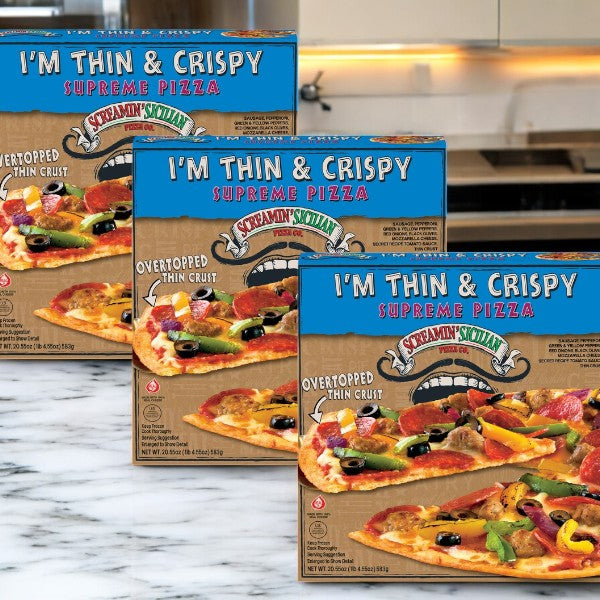 Screamin' Sicilian Pizza, Supreme, I'm Thin & Crispy-  3 Count