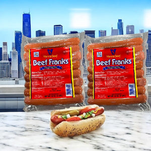 Vienna Beef Hot Dogs – 2 Packs (32 oz Each), 32 Total Franks