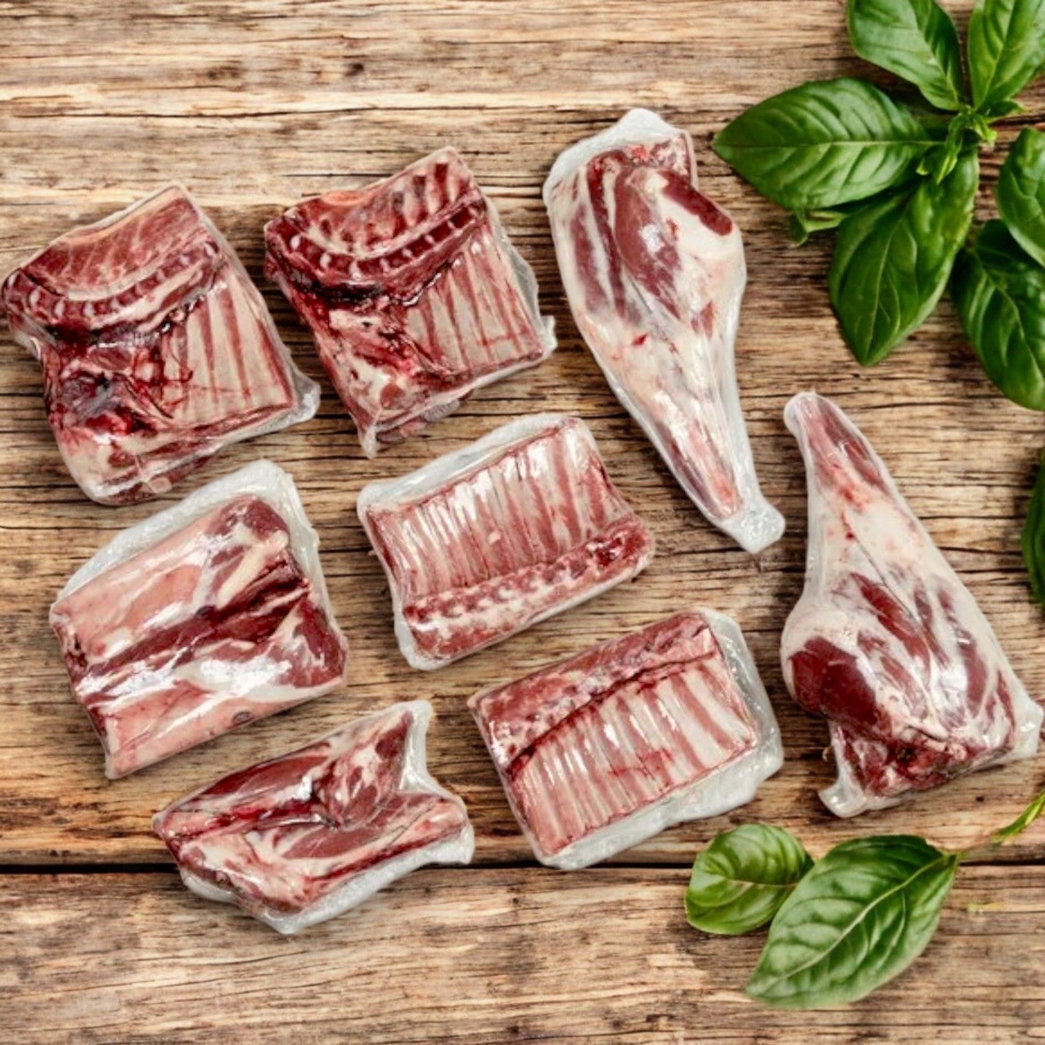 New Zealand Halal Lamb Carcass, 8-Way Cut, 28 lb avg wt