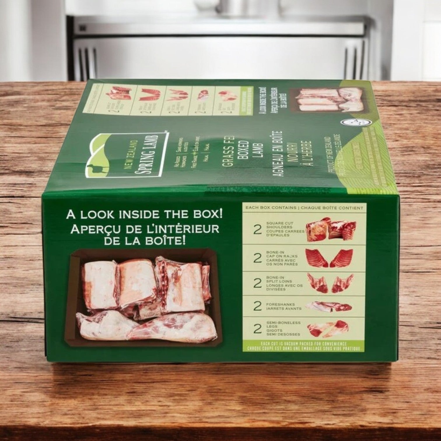 New Zealand Halal Lamb Carcass, 8-Way Cut, 28 lb avg wt