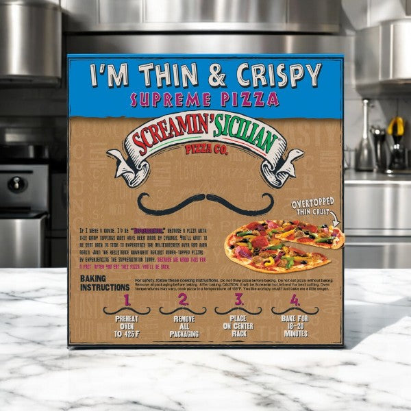 Screamin' Sicilian Pizza, Supreme, I'm Thin & Crispy-  3 Count