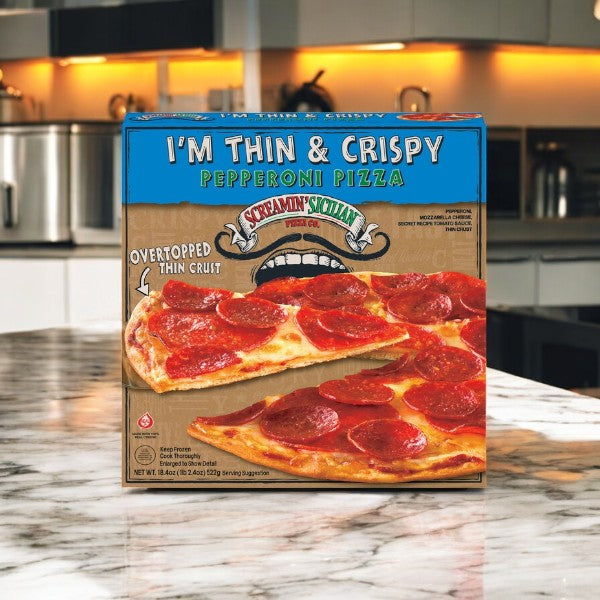 Screamin' Sicilian Pizza, Pepperoni, I'm Thin & Crispy- 1 Count