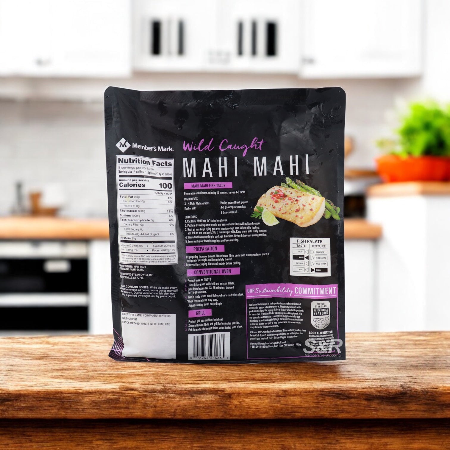Member's Mark Wild Caught Mahi Mahi Portions – Skinless & Boneless, 2 lbs. (Frozen)