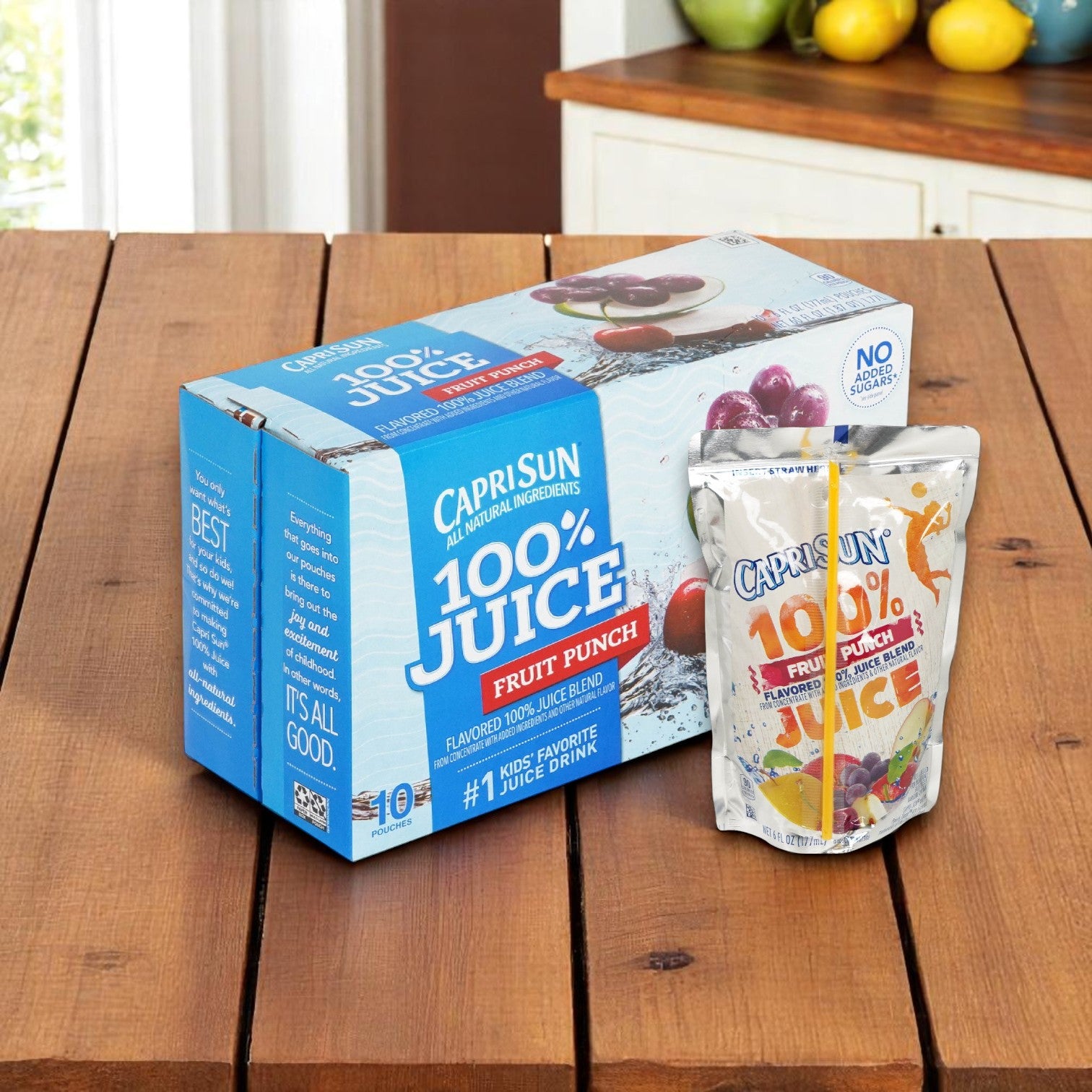 Capri Sun Fruit Dive 100% Juice – 40 Pack (6 fl oz Pouches)
