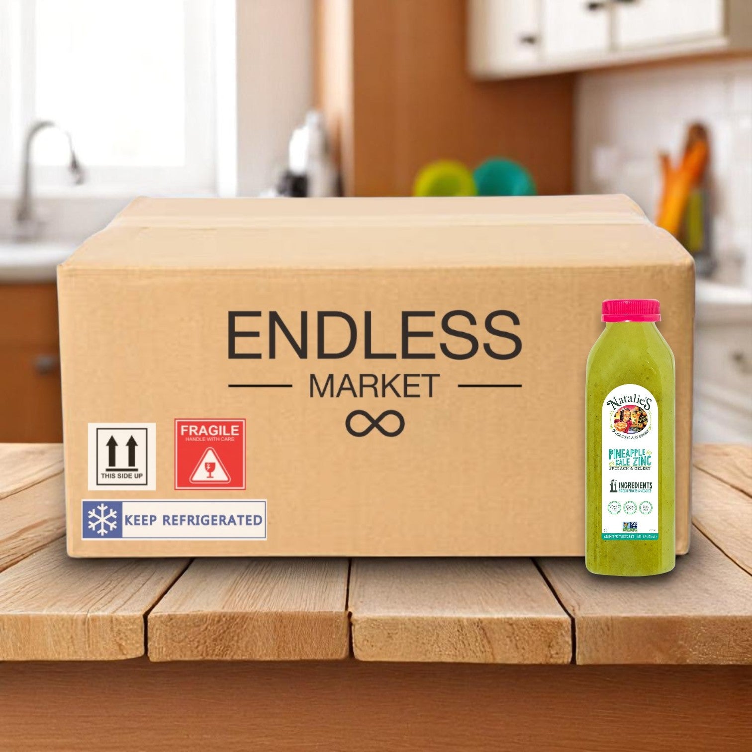 Natalie's Orchid Island Juice – Pineapple Kale Zinc – 6/12 oz Bottles