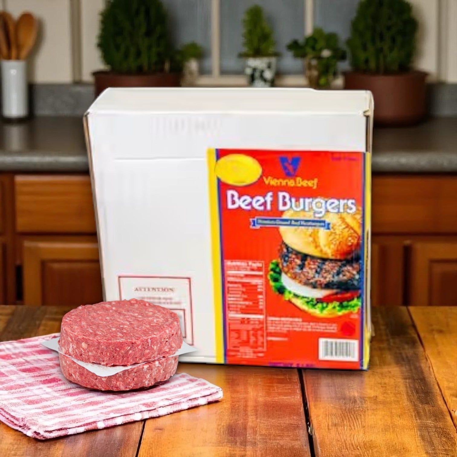 Vienna 5:1 Pure Beef Burgers – 3.25 oz - 50 Patties Total
