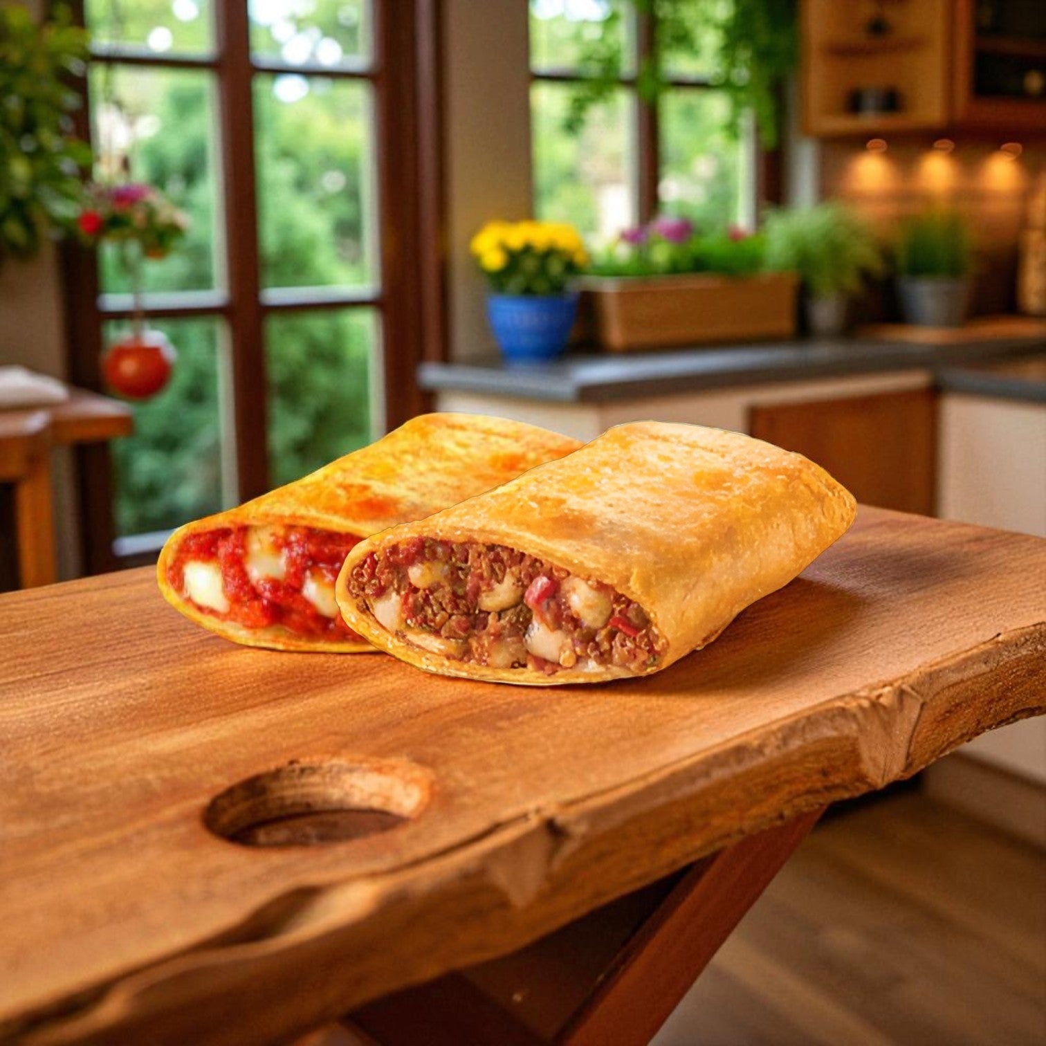 Pizza Puff Variety Pack , Original Sausage & Pepperoni — 2 x 24 oz