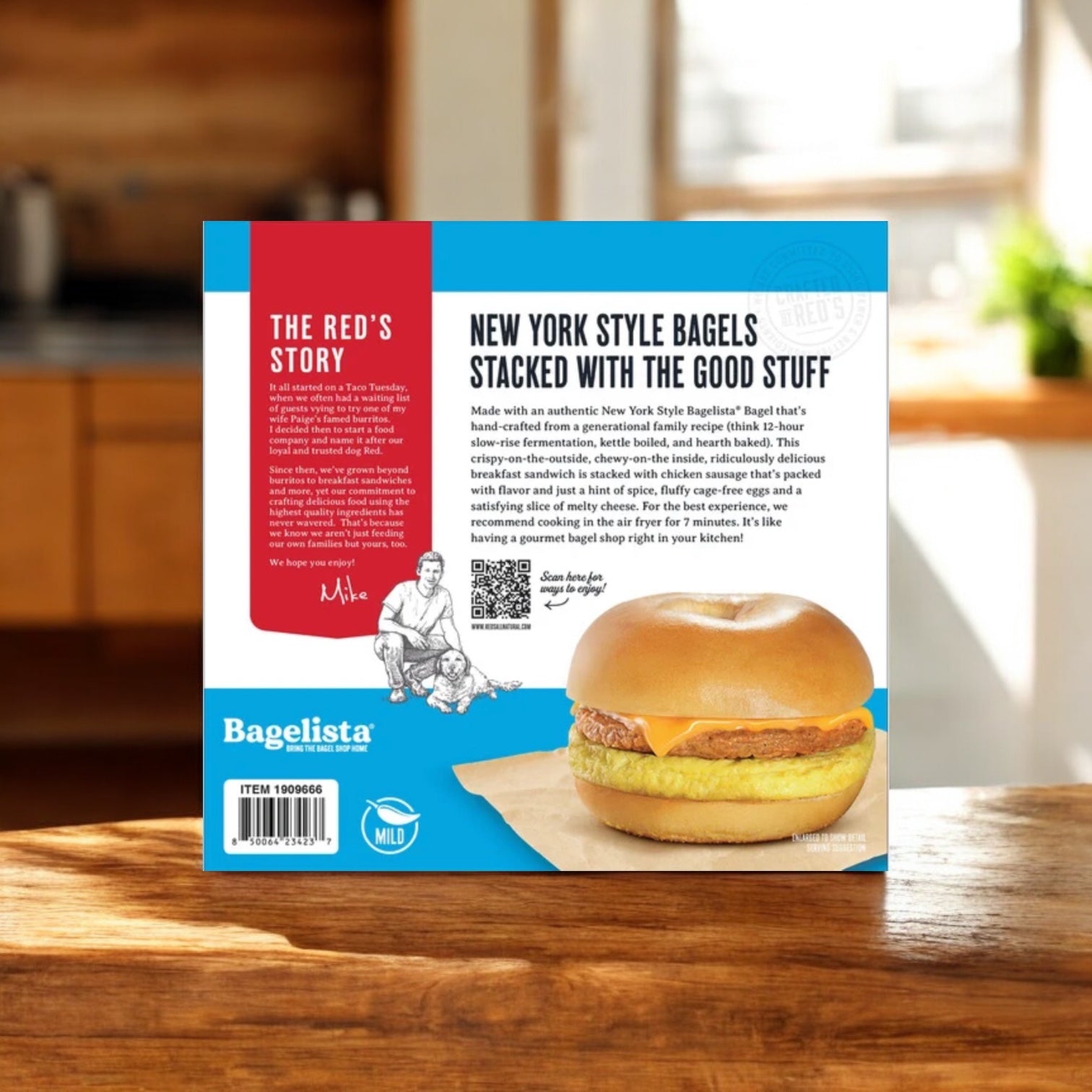 Red's Spicy Chicken Bagel Sandwich, 8 Count , 3 Packs (24 Total)