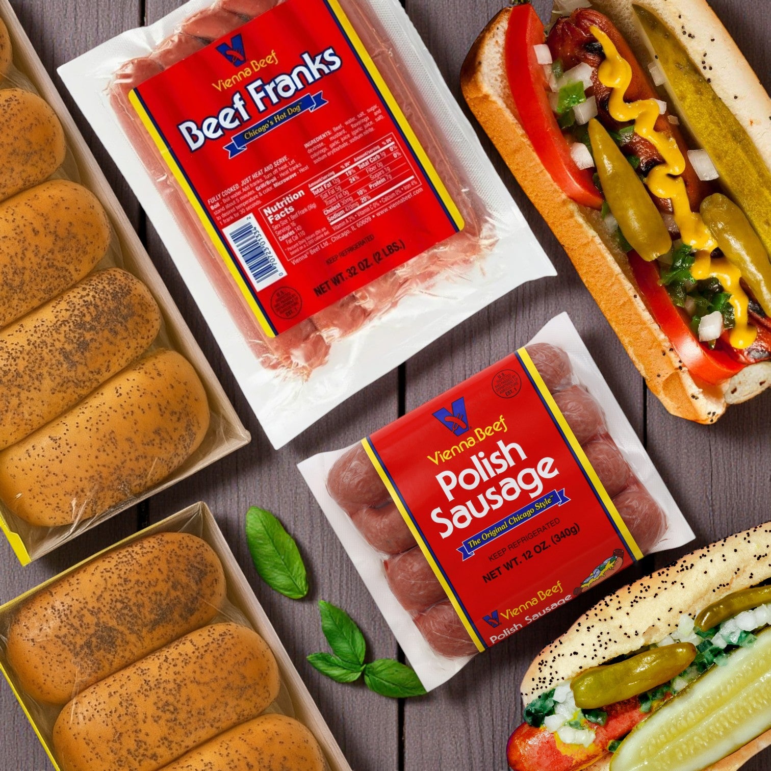 Vienna Beef Hot Dog & Polish Sausage Combo