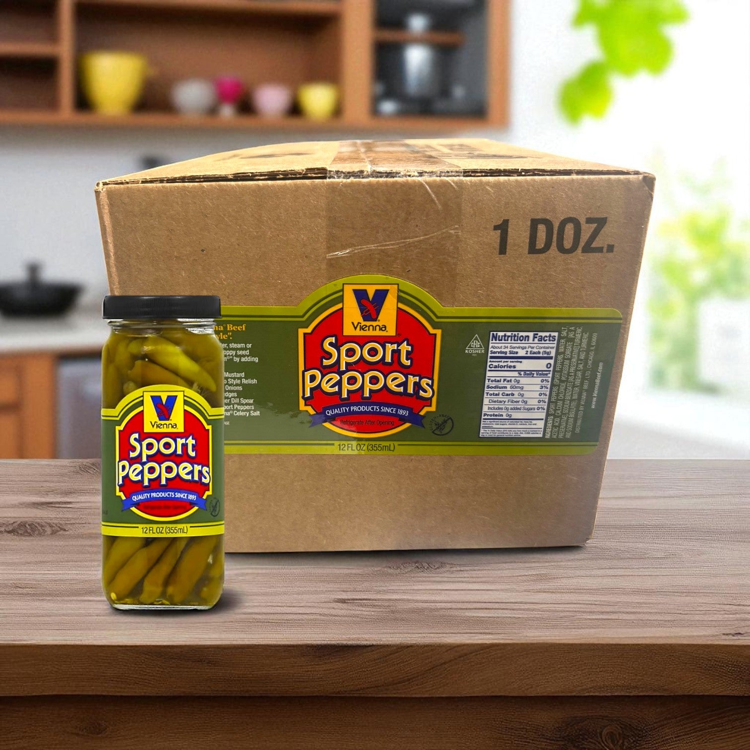 Vienna Sport Peppers 12x12 Oz Jar