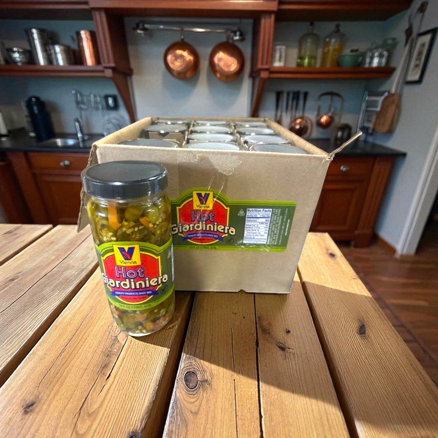 Vienna Hot Giardiniera – 12x16oz Jars(12 Jars)