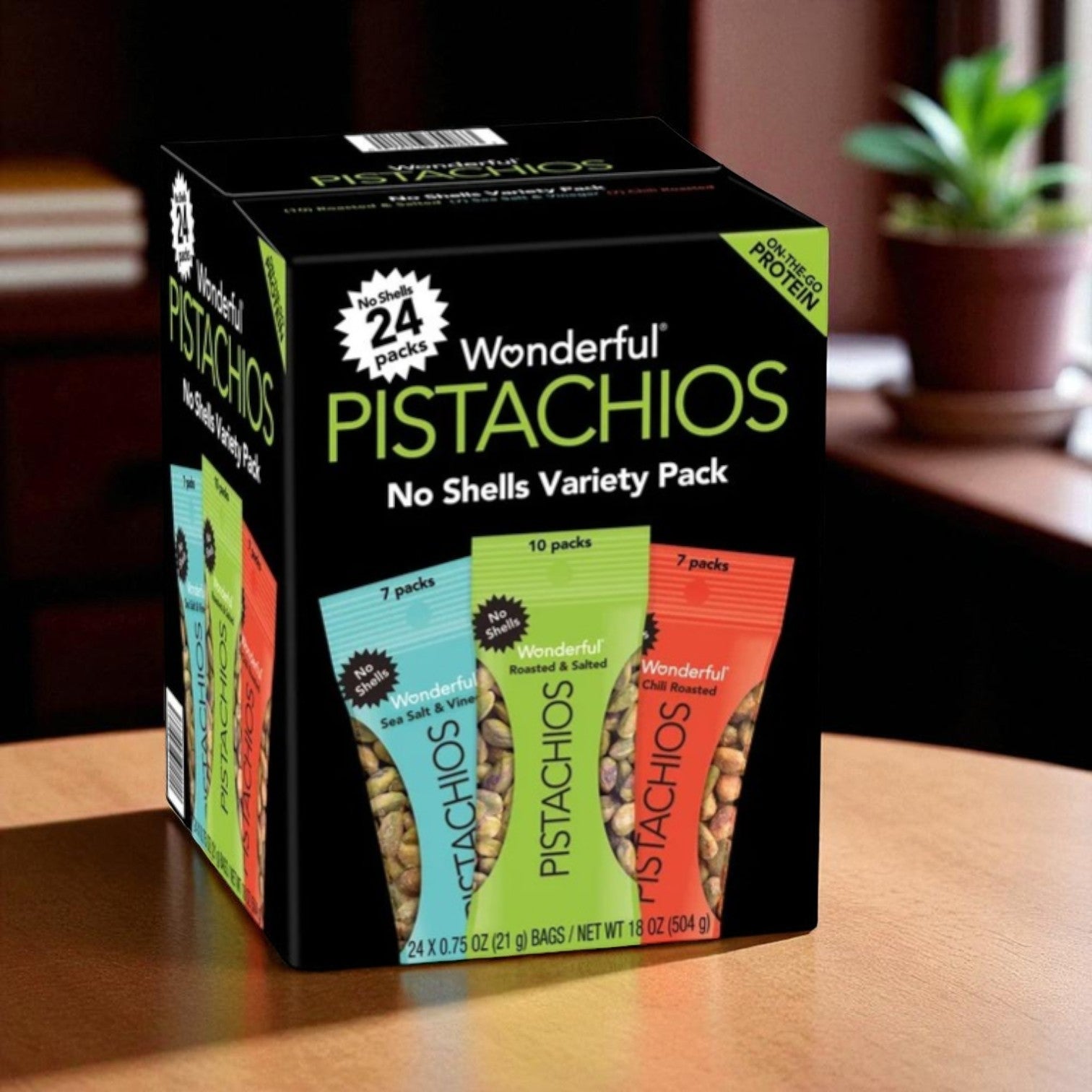 Wonderful Pistachios, No Shell, Variety Pack, 0.75 oz, 24 Count