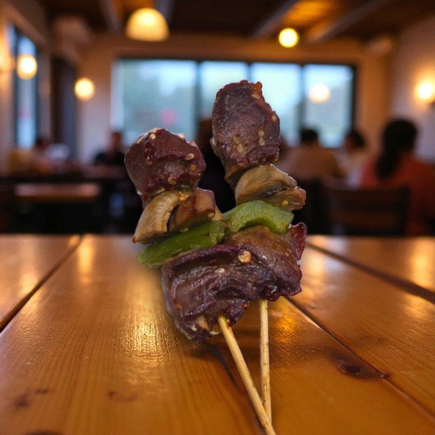 Van Lang Beef Skewers – 200 Count (Fully Cooked, Frozen Appetizers) by Van Lang are perfect for catering, featuring marinated beef and vegetables for delicious appetizers.