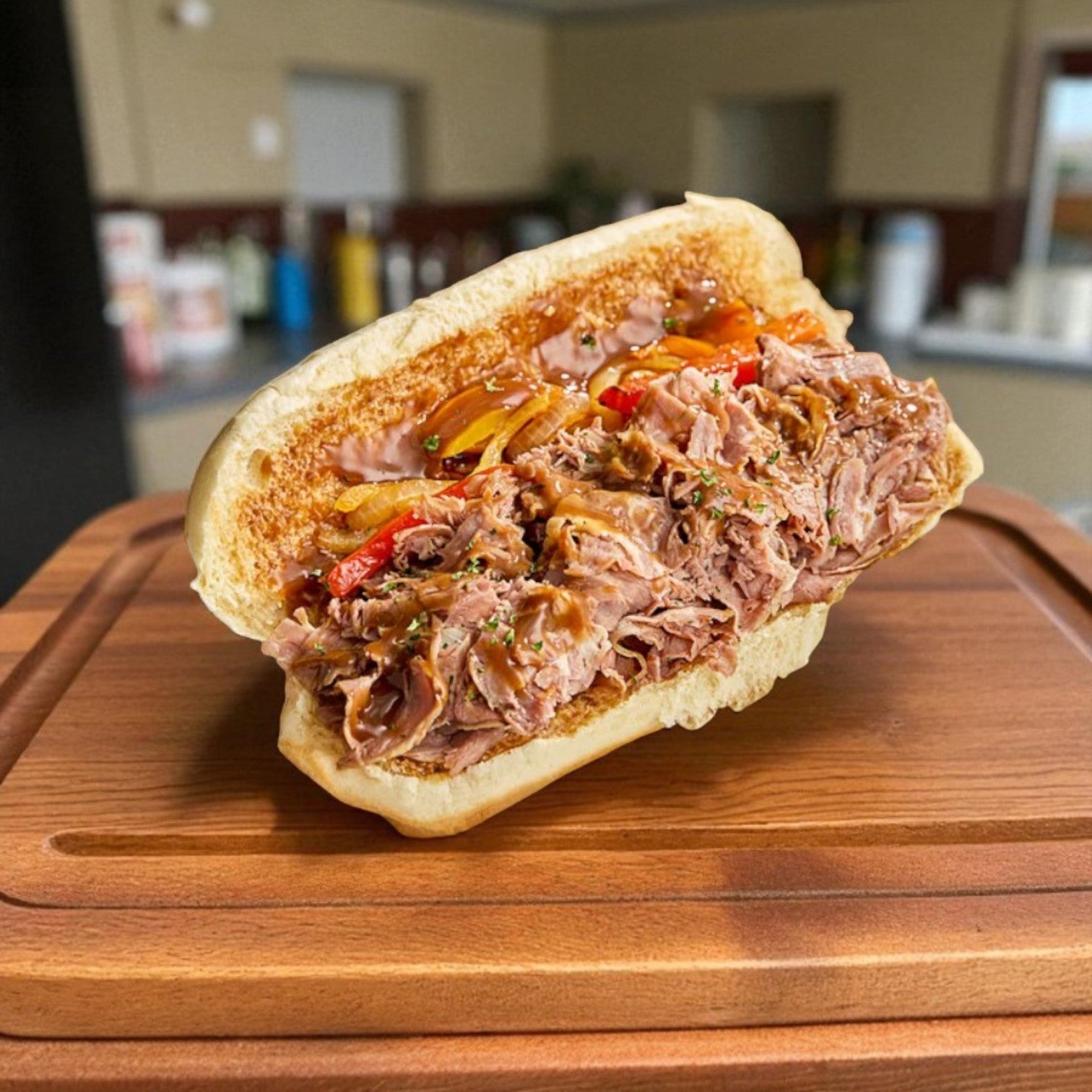 Vienna Beef Italian-Style Sliced Roast Beef with Gravy 3 lb. - 4/Case