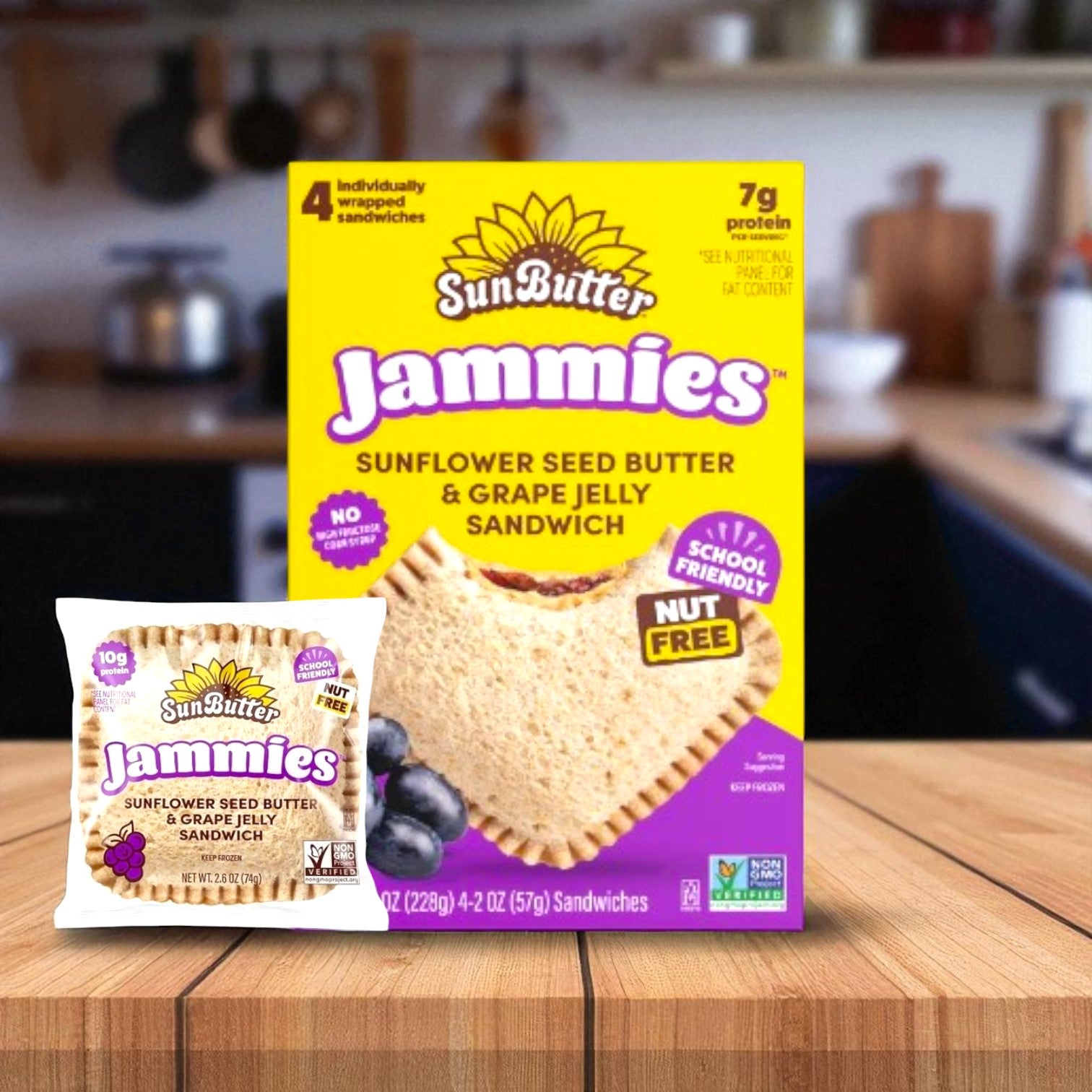 SunButter Sunflower Seed Butter & Grape Jelly Sandwich,8 Oz- 4 Count