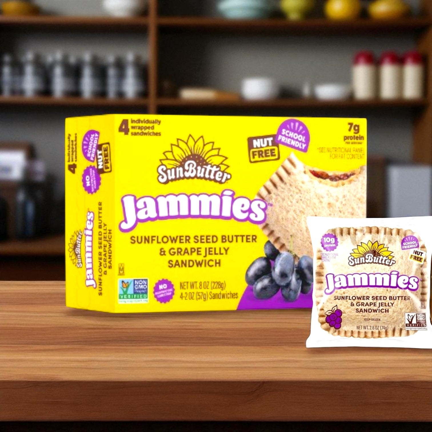 SunButter Sunflower Seed Butter & Grape Jelly Sandwich,8 Oz- 4 Count