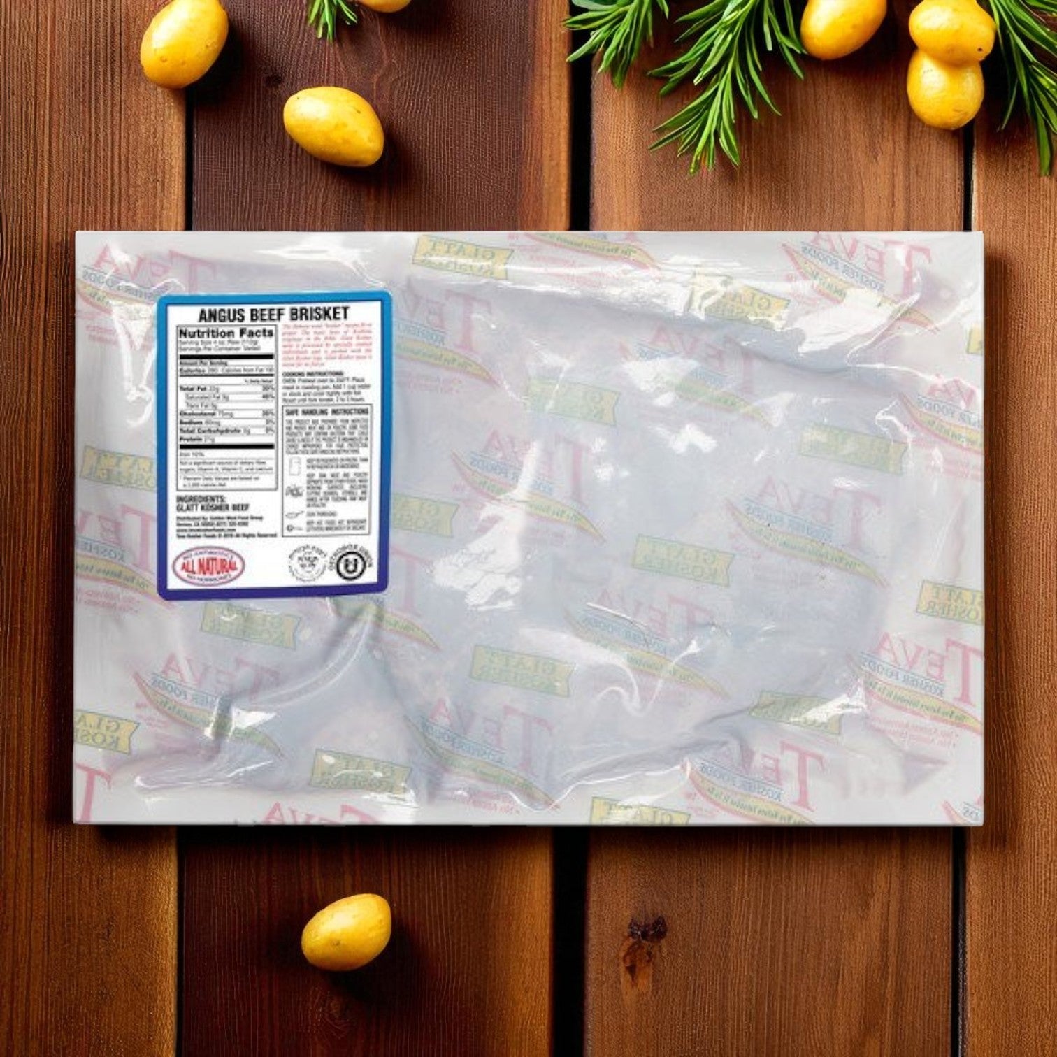 Teva Glatt Kosher Angus Beef Brisket – 3 Pack, 2.78 lbs Each