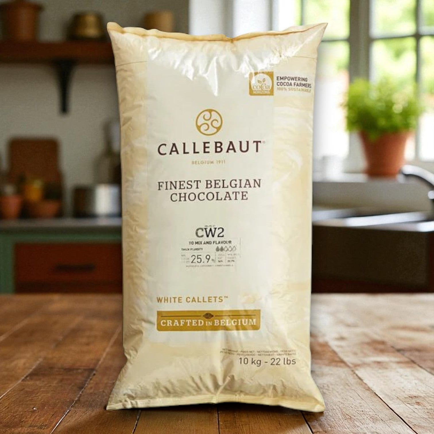 Callebaut White Chocolate Chunks – 600 Count, 30 lb